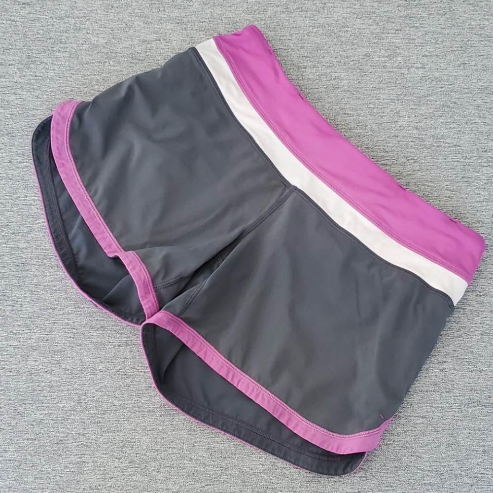 Lululemon Grey & Fuscia Running Shorts